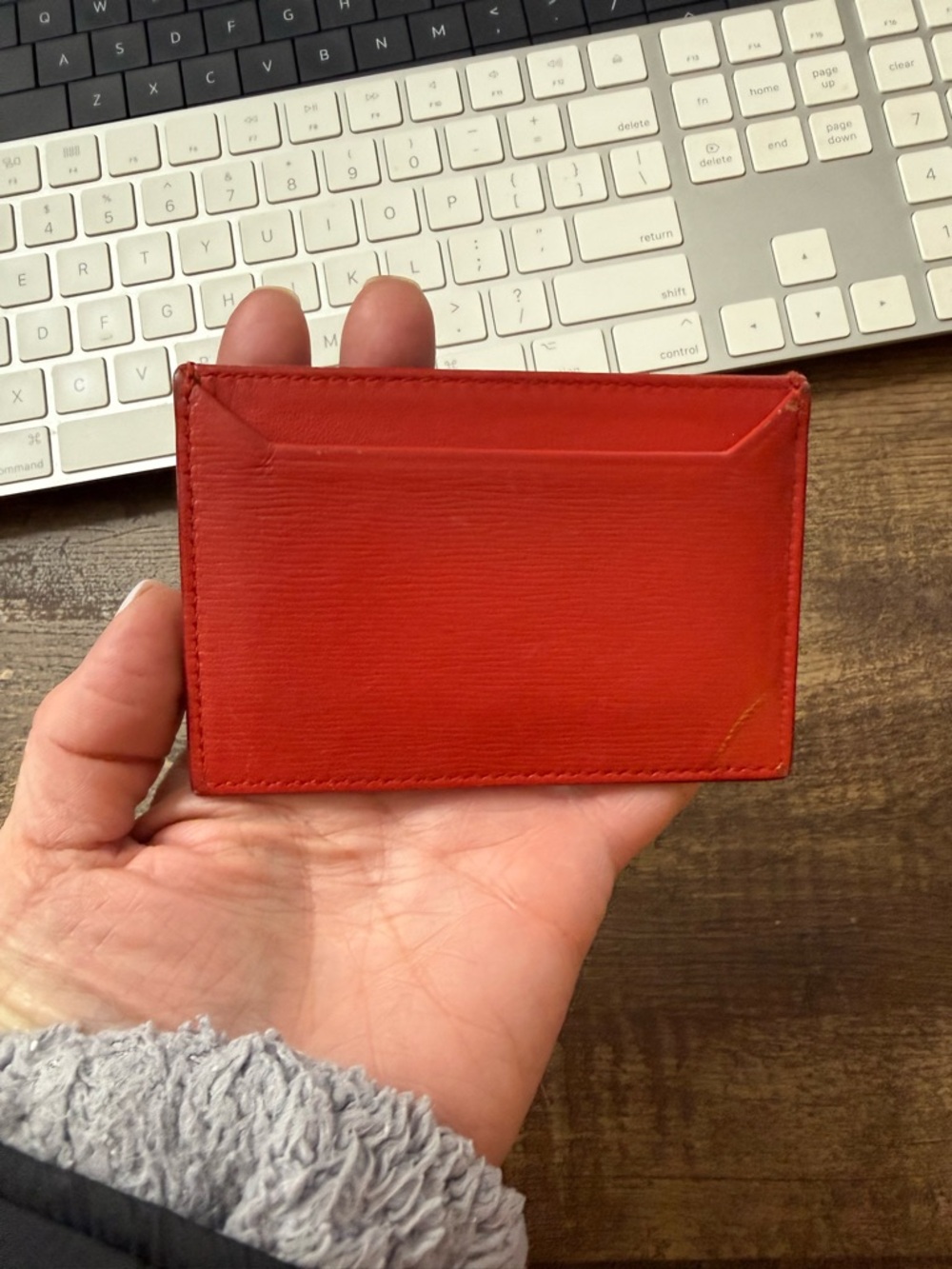 Prada Red Saffiano Italian Leather Card Holder Wallet w COA card - Picture 7 of 9